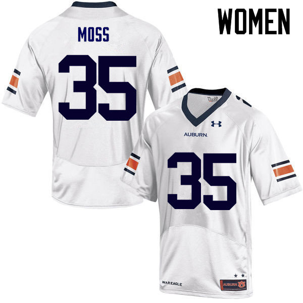 Women's Auburn Tigers #35 James Owens Moss White College Stitched Football Jersey